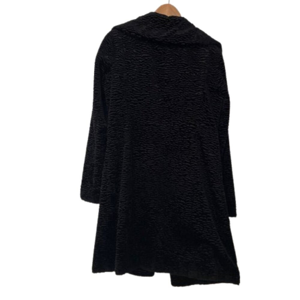 White House Black Market Faux Persian Lamb Coat Size Small - Picture 9 of 11